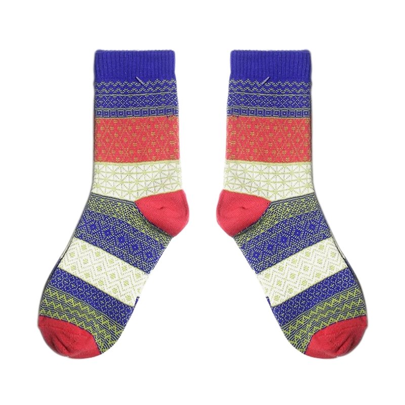 【4色】浮華世界！// 波西米亞之歌棉襪子 :::DAWN' make up your feet ::: - Socks - Cotton & Hemp Multicolor