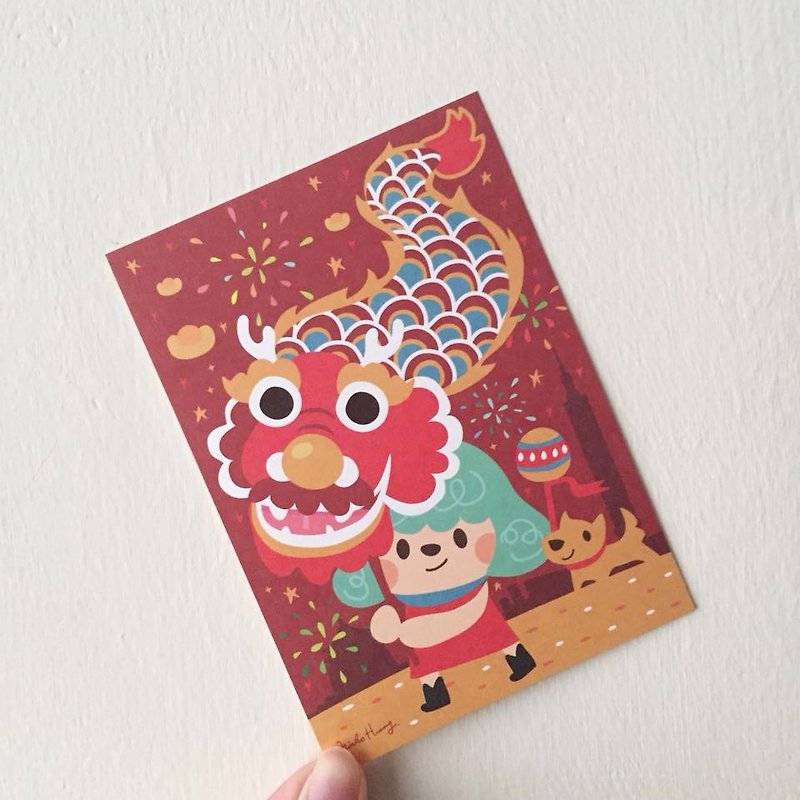 Dragon postcard - การ์ด/โปสการ์ด - กระดาษ สีแดง