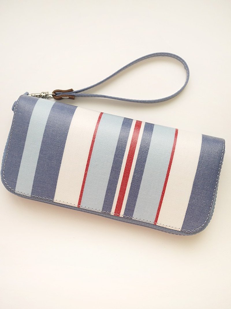 Ocean winds. Waterproof long clip / wallet / purse / purse - กระเป๋าสตางค์ - วัสดุกันนำ้ สีน้ำเงิน