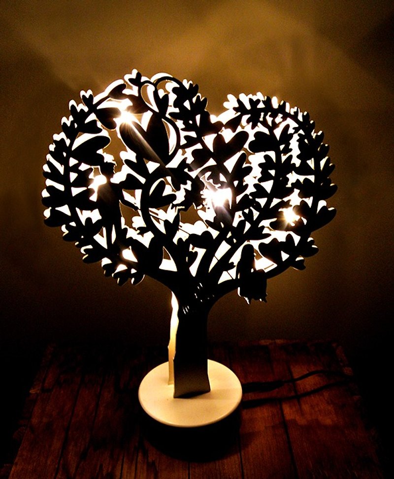 フルーツの森排他的なデザイン -  LEDライトは愛のツリーを願っています - 照明・ランプ - 木製 ホワイト