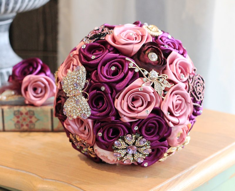 Jewelry bouquet [Rose Jewelry Series] Corsage and bouquet discount combination - Other - Paper Purple