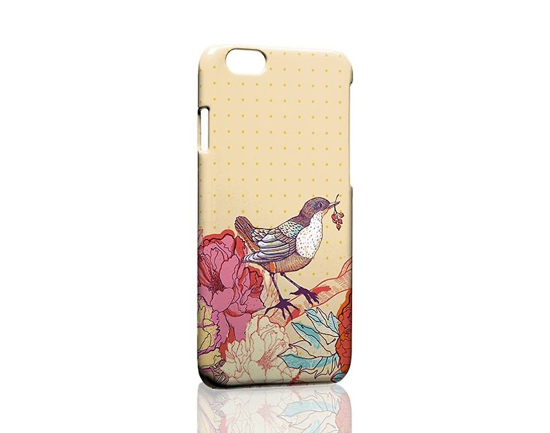 Flower and Bird Orange iPhone XS Max Xr X 8 7 Samsung note 9 S9 Phone Case - Phone Cases - Plastic Orange