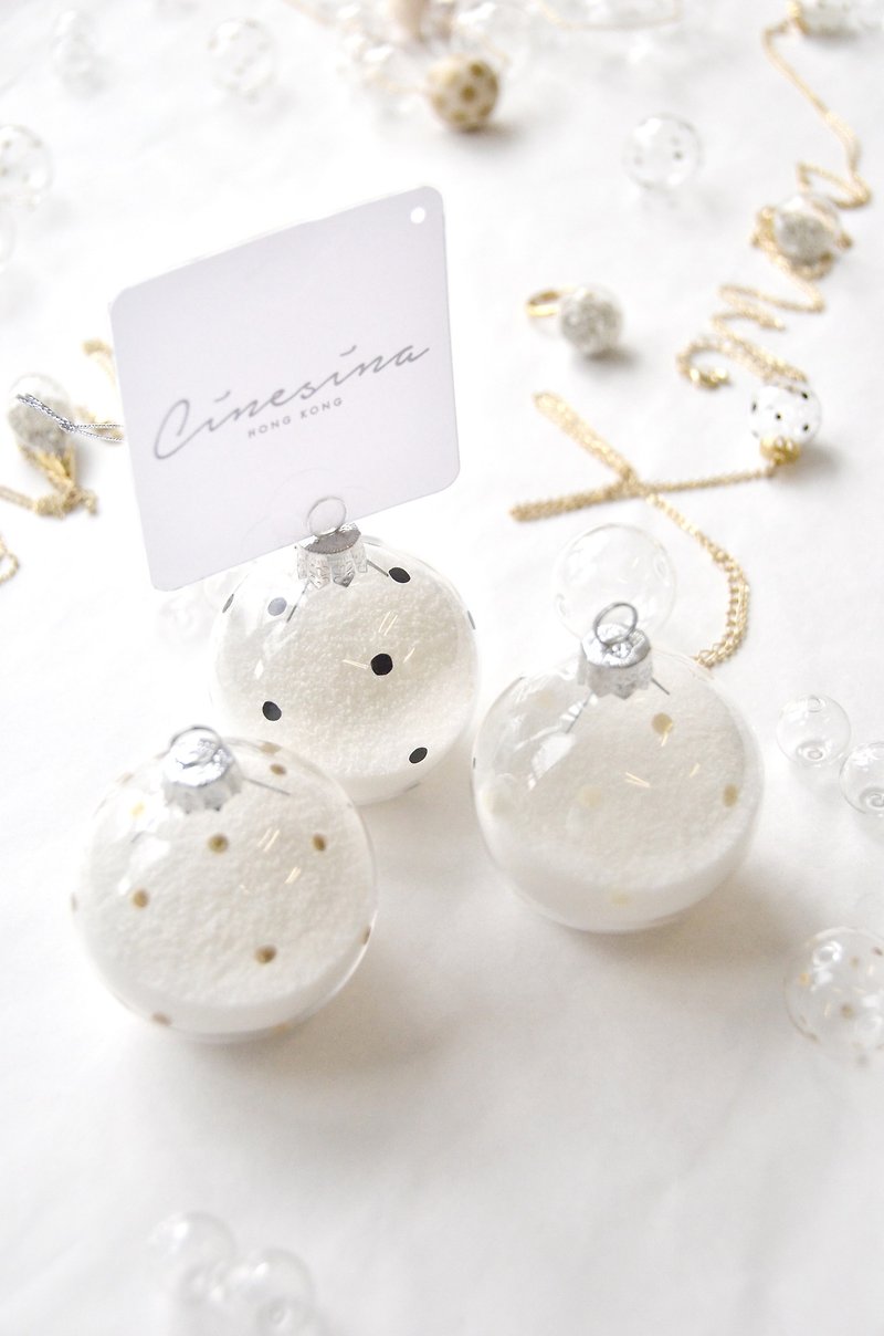 Real Ornament - 聖誕座枱波點玻璃球 - 擺飾/家飾品 - 玻璃 金色