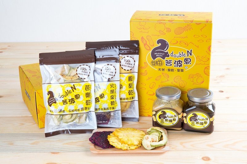 答波恩果乾堅果醬禮盒-手工天然堅果醬2入+天然果乾mini包3入 - 果醬/抹醬 - 新鮮食材 多色