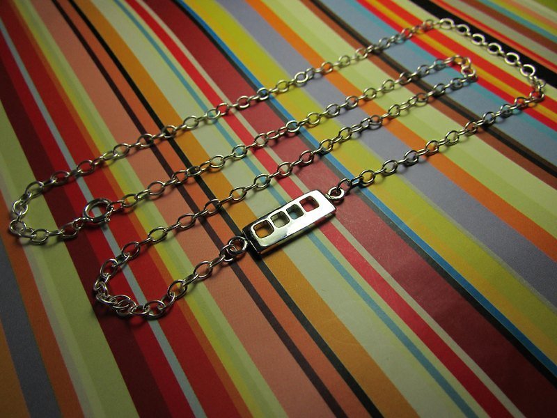 train necklace | mittag jewelry | handmade and made in Taiwan - สร้อยคอ - เงิน สีเงิน