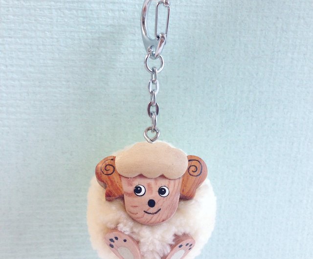 POM POM SHEEP key chain/ magnet - Shop longlasting Magnets - Pinkoi