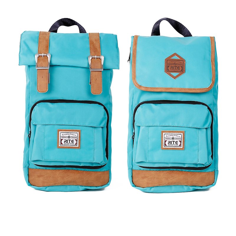 RITE twin package ║ vintage bag flight bag x 2.0 (M) - Nylon Fenlv ║ - กระเป๋าแมสเซนเจอร์ - วัสดุกันนำ้ สีเขียว