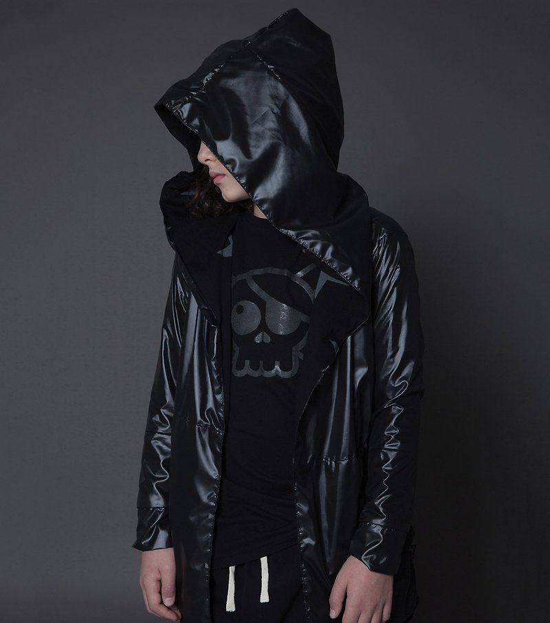 2015 autumn and winter fashion brand NUNUNU black windproof hooded jacket/DARK V CAPE - Other - Paper Black