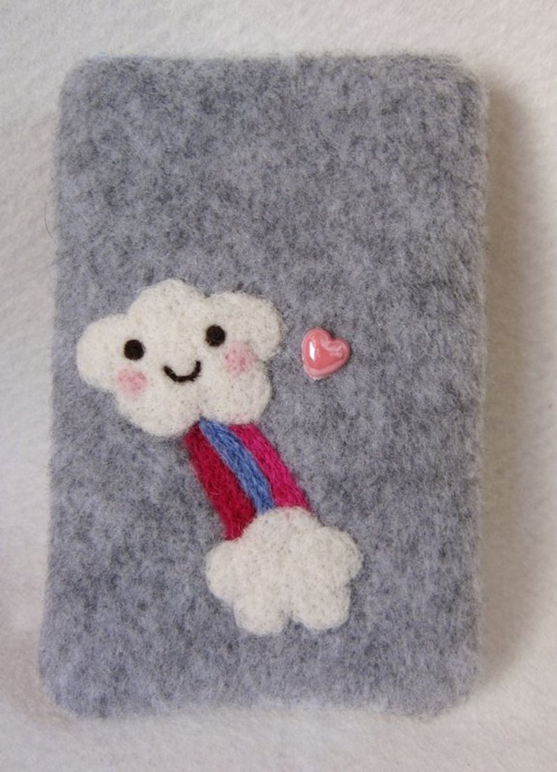 Sunny blossoming cloud pattern wool felt mobile phone sets are all New Zealand wool can be customized with color can be free - อื่นๆ - ขนแกะ 