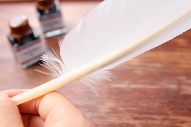 羽毛手工刀削沾水筆+墨水入門套組 | 書寫 文具 歐式 復古