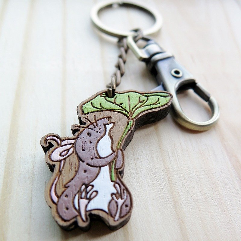 老鼠與青蛙 - 木頭鑰匙圈 - 鑰匙圈/鑰匙包 - 木頭 多色