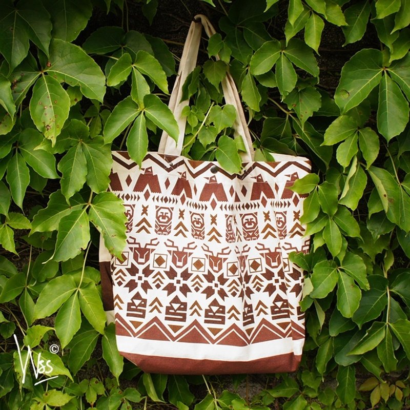 [Series] visit forest forest department cotton bag - กระเป๋าถือ - ผ้าฝ้าย/ผ้าลินิน สีนำ้ตาล