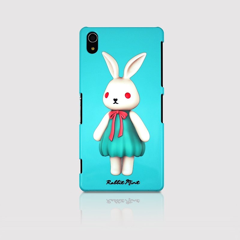 （うさぎミント）ミントウサギ電話ケース - 富栄マリメリーブー - ソニーZ2（M0002） - スマホケース - プラスチック ブルー