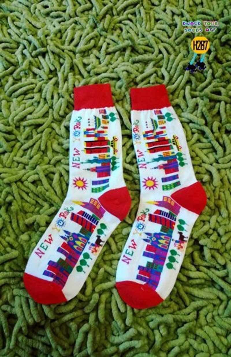 紐約大廈棉襪!!夏漪眺=knock your socks off !! - 襪子 - 其他材質 多色