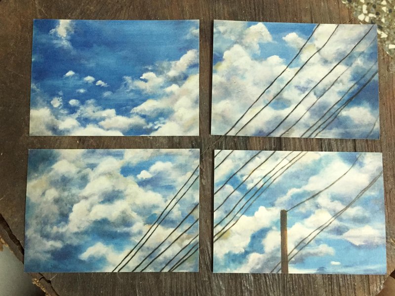 天空  －明信片 - 卡片/明信片 - 紙 藍色
