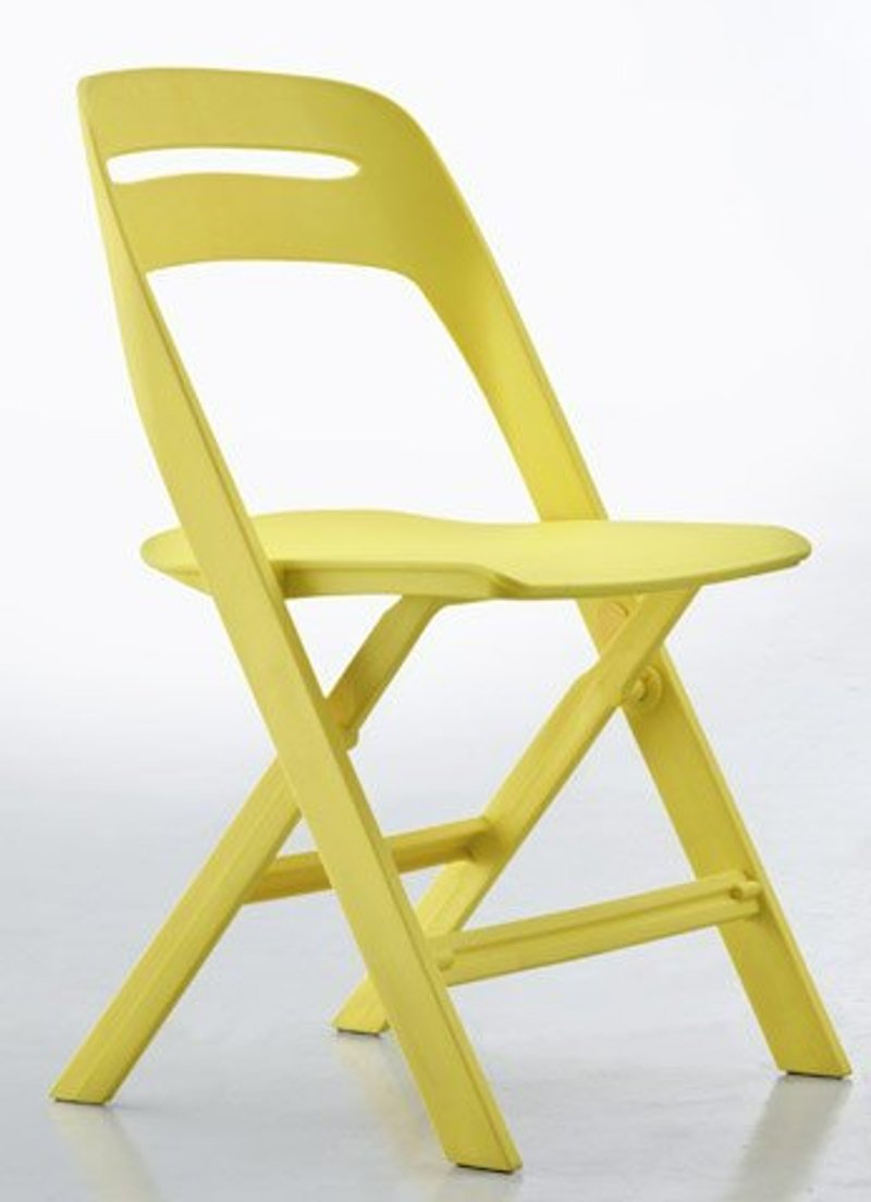 NOVITE  可折合設計椅 - 淡鵝黃 - その他の家具 - プラスチック イエロー