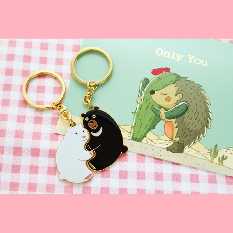 [Valentine's Day Gift] Love Sweet Set-2-Only You Universal Card, Perfect Together Keyring-Polar Bear and Taiwan Black Bear - Other - Paper 