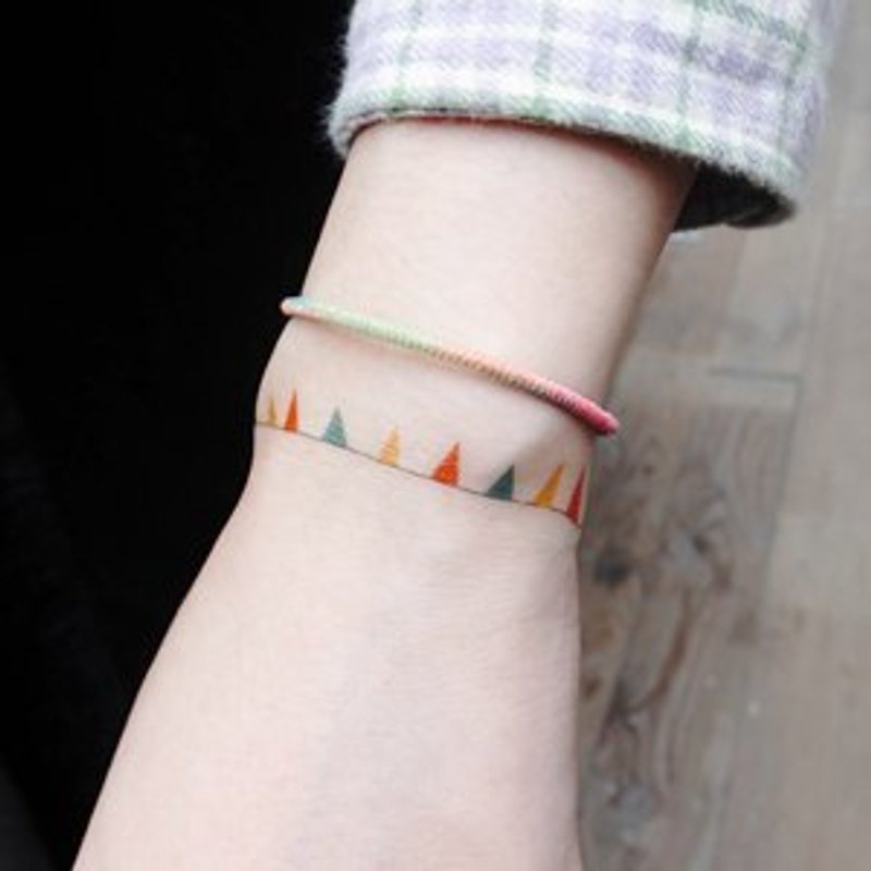 *tattoo* 派對小旗 刺青貼紙組合　1組2個同款 - 貼紙 - 紙 紅色