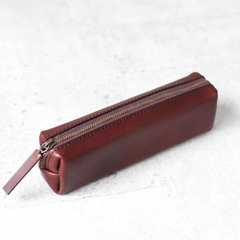 Brown classy Leather Pencil Case/Pen Pouch - Pencil Cases - Genuine Leather Brown