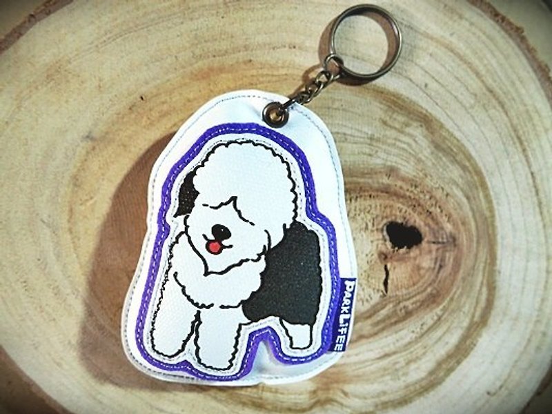 Porter dog locking collar - Sheepdog (spot) - พวงกุญแจ - หนังแท้ 