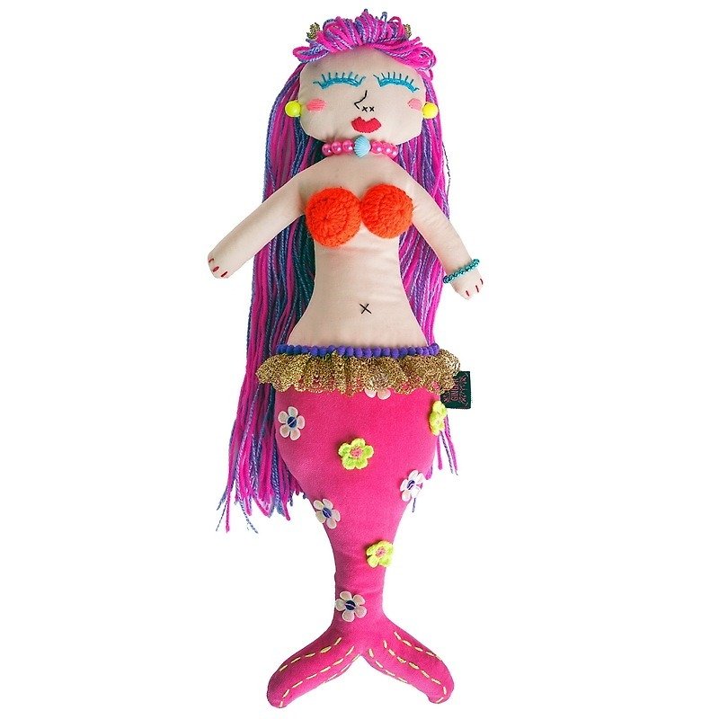 GINGER│ Danish Thai Design - Handmade Mermaid Doll - Kids' Toys - Cotton & Hemp 