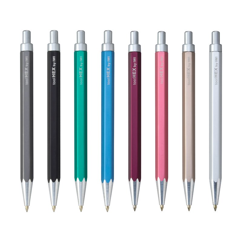 [1 つ購入すると 1 つ無料] IWI TOOLHEX ボールペン - マット #8 色あり - 油性・ゲルインクボールペン - 金属 多色