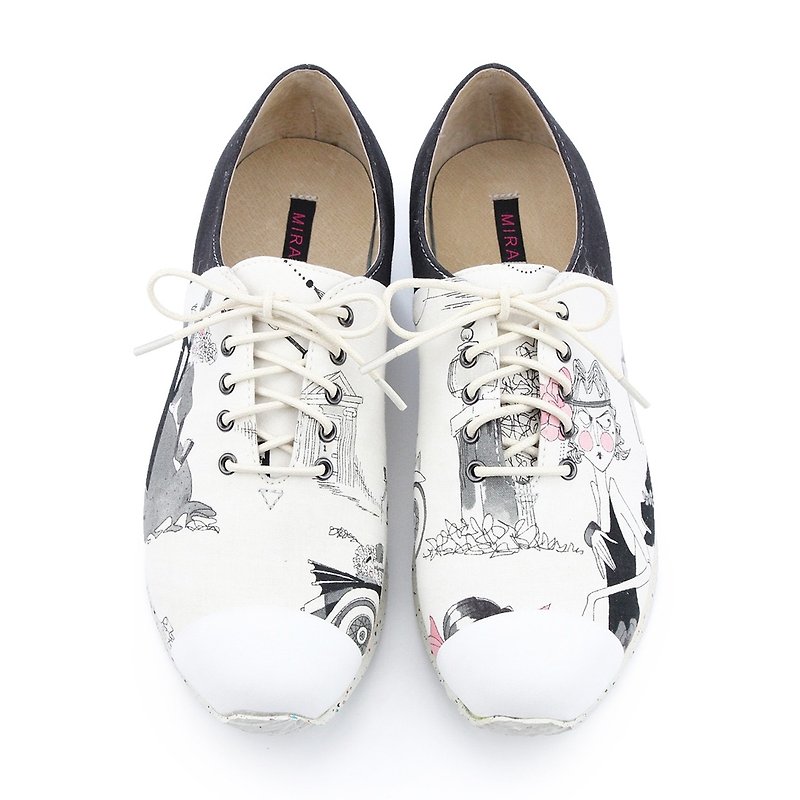 Marathon W1052 Ghost Fabric - Women's Casual Shoes - Cotton & Hemp Multicolor