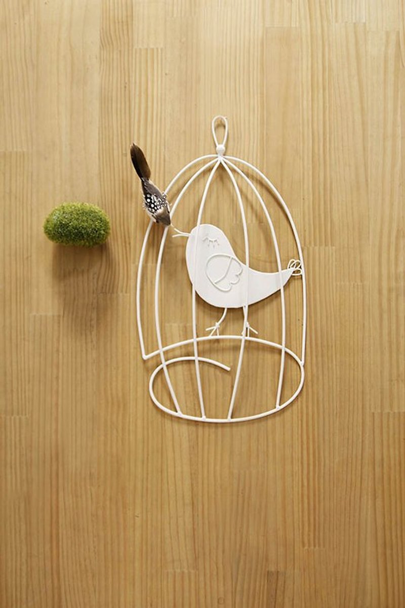 Happy White Bird Wall-Mounted Decorative - Wall Décor - Other Metals White