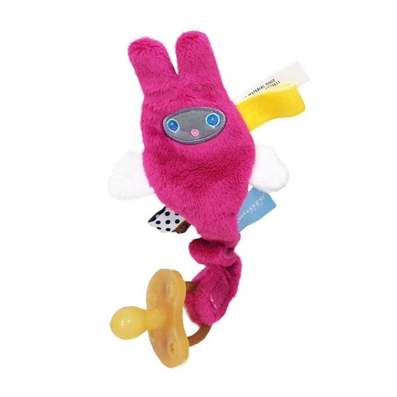 荷蘭Snoozebaby小飛兔布標奶嘴鍊夾 - 寶寶/兒童玩具/玩偶 - 棉．麻 粉紅色