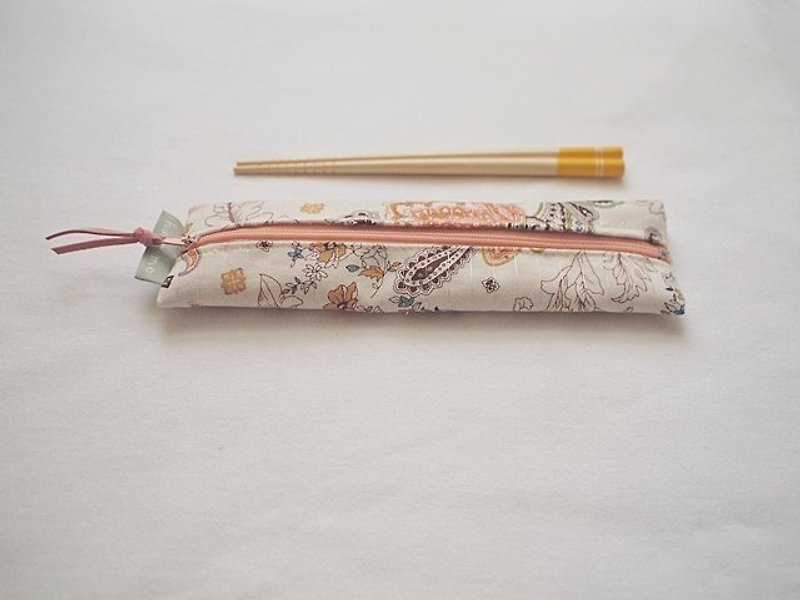 hairmo. Silver chopsticks folk style zipper jacket / Pencil - Chopsticks - Other Materials Orange