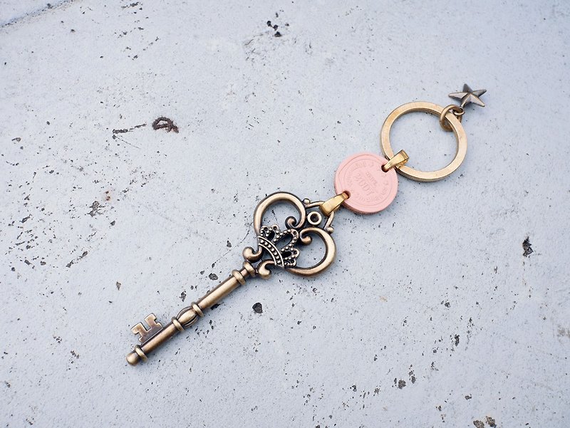 Alice door  - Pink  *key ring - Keychains - Other Metals Gold