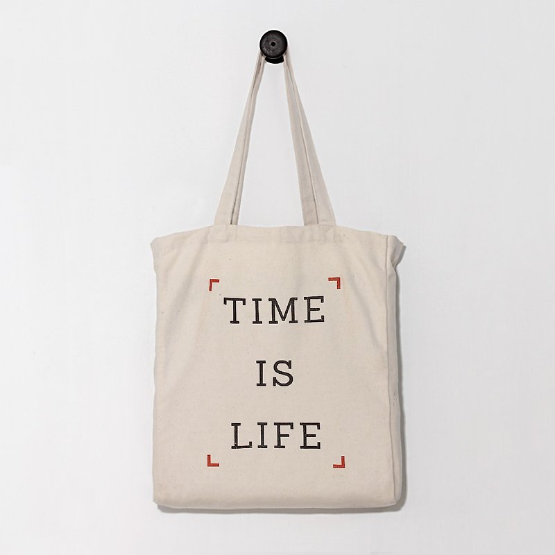 [TIME IS LIFE] _ Bag / Canvas / birthday gift / time is life - กระเป๋าแมสเซนเจอร์ - ผ้าฝ้าย/ผ้าลินิน 