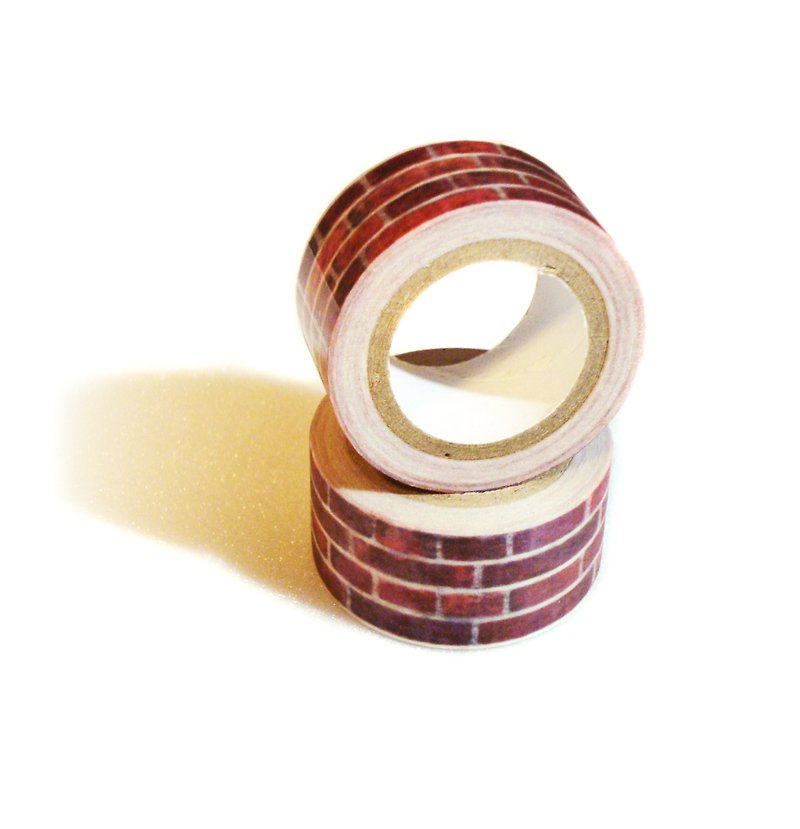 Red brick second generation - paper tape - Washi Tape - Paper Red