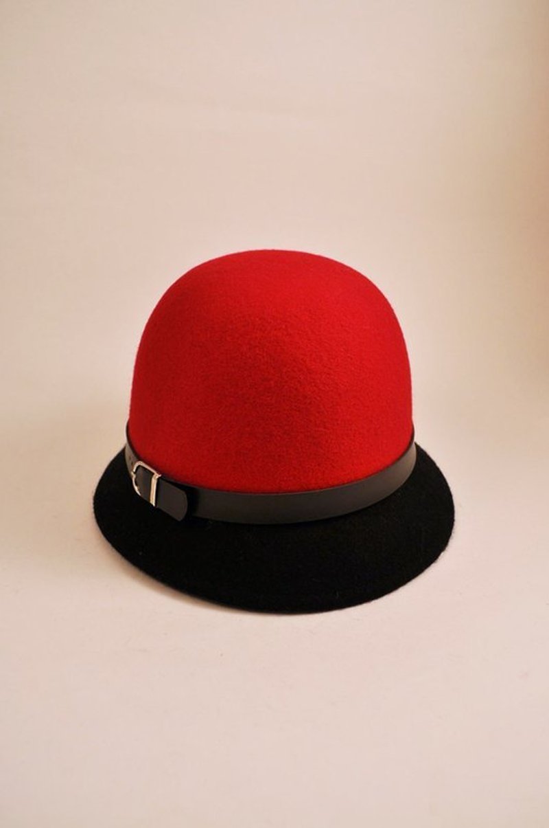 其他材質 帽子 紅色 - morning帽子．毛呢禮帽