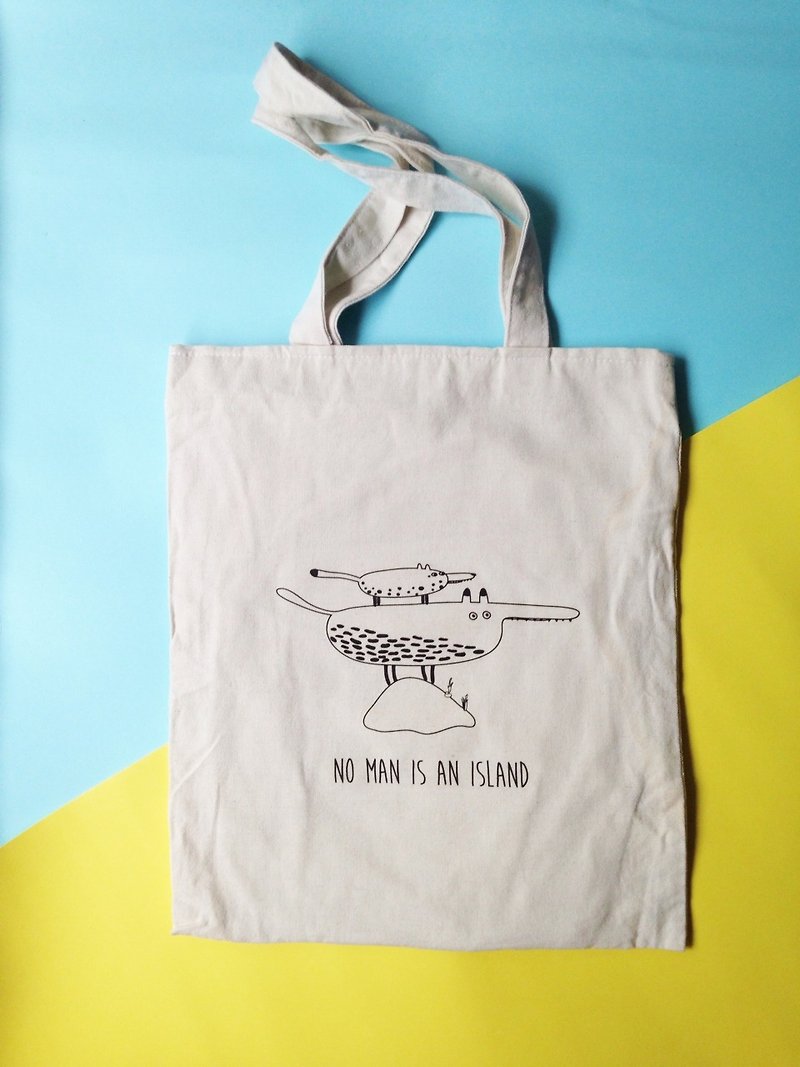 Lonely Island｜Shoulder Canvas Bag - กระเป๋าแมสเซนเจอร์ - วัสดุอื่นๆ 