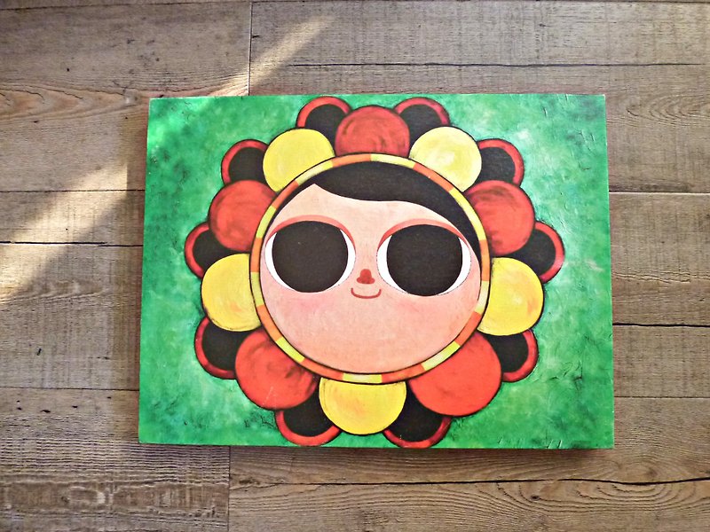POPO│ big eyes baby │ │ bloom ‧ happy painting. Copy Picture frame - Posters - Waterproof Material Red