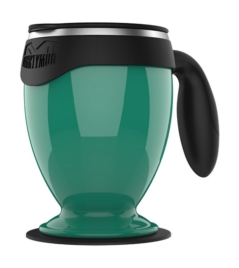 [Suction cup of wonders] Desktop bilayer Gai Make Cup - Stainless Monarch Edition (Green) - Mugs - Other Metals 