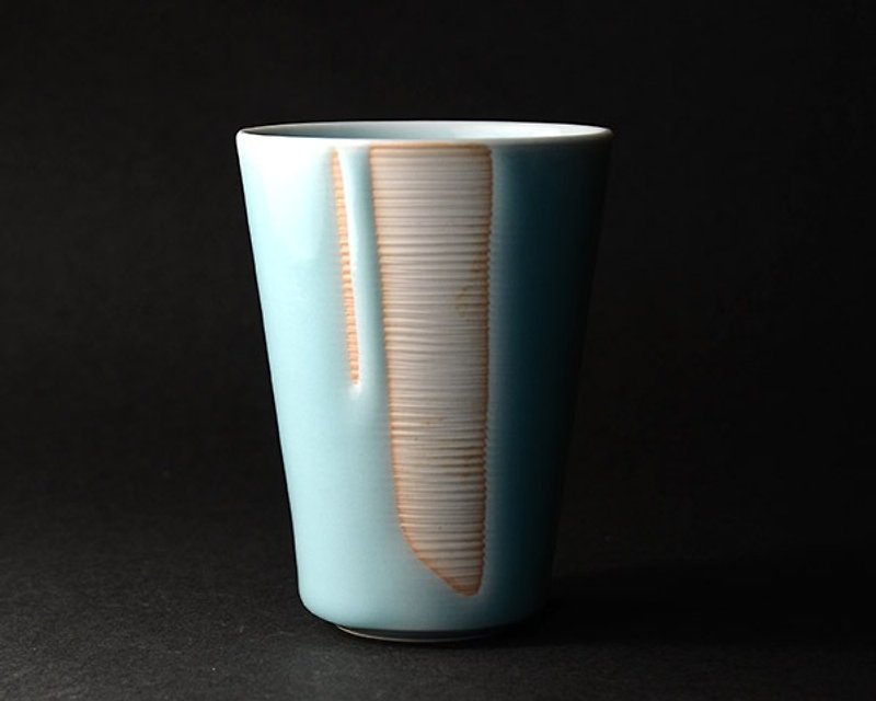 Kurekure blue white porcelain Cup - ถ้วย - เครื่องลายคราม สีเขียว