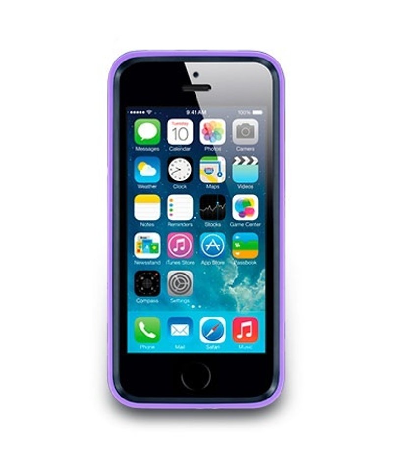 iPhone5 / 5sラグジュアリーラインストーンバージョンプロテクションフレームクリスタルパープル - その他 - プラスチック パープル