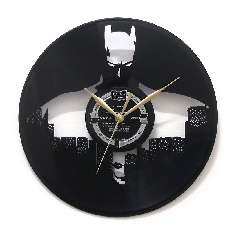 蝙蝠俠Batman-黑膠時鐘 - 時鐘/鬧鐘 - 其他材質 黑色