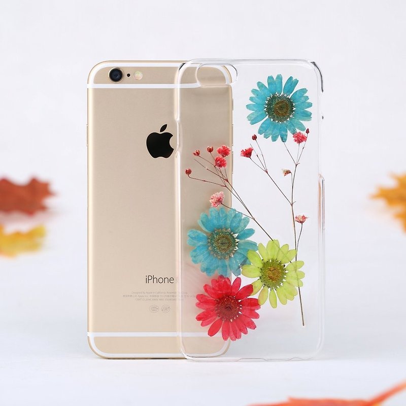 iPhone Case Pressed Flower Samsung Case - เคส/ซองมือถือ - วัสดุอื่นๆ หลากหลายสี