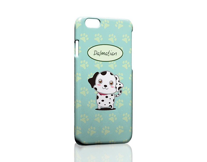 Q版斑點狗訂製 Samsung iPhone 手機殼 Cute Dog Dalmatian phone case Lt Blue Hard Shell Gift - เคส/ซองมือถือ - พลาสติก หลากหลายสี