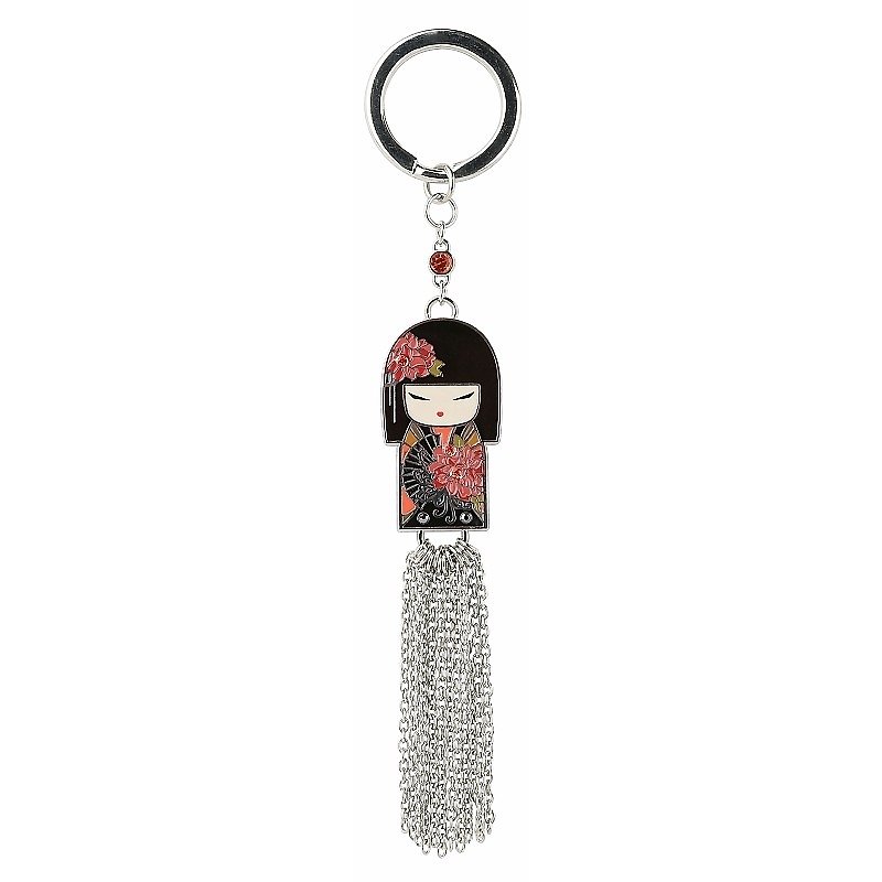 Kimmidoll and blessing doll pendant key ring Tatsuyo - Charms - Other Metals Orange
