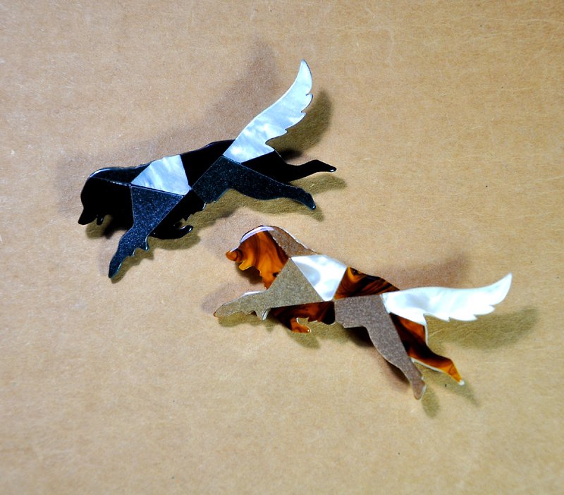 Flying Dog < mosaics brooch > - เข็มกลัด - อะคริลิค 