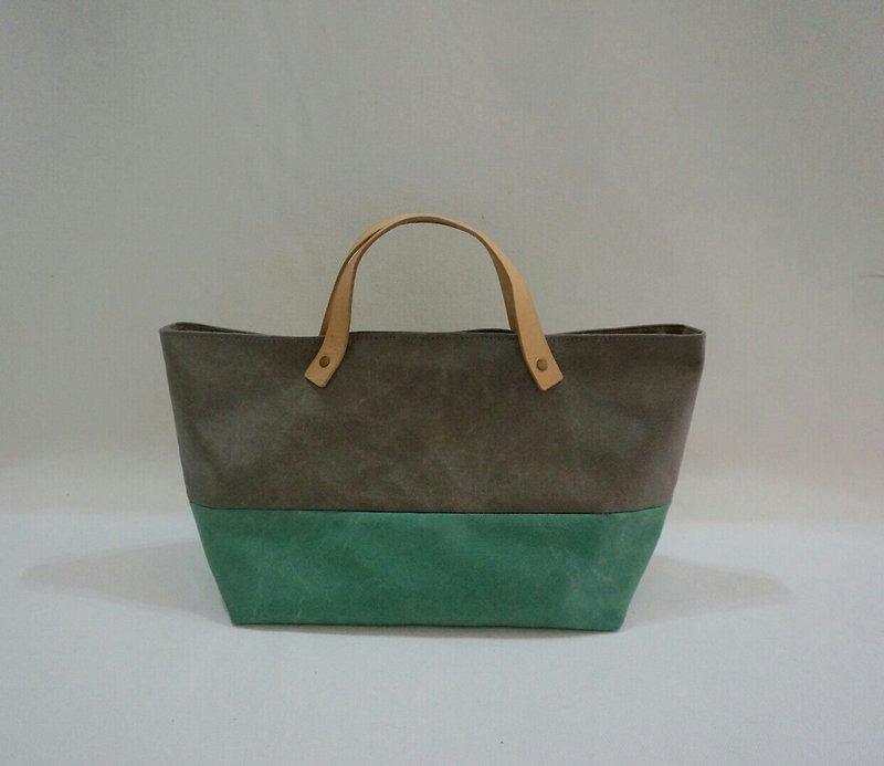 Canvas two-color small tote (the color lacks optional colors) - Handbags & Totes - Cotton & Hemp 