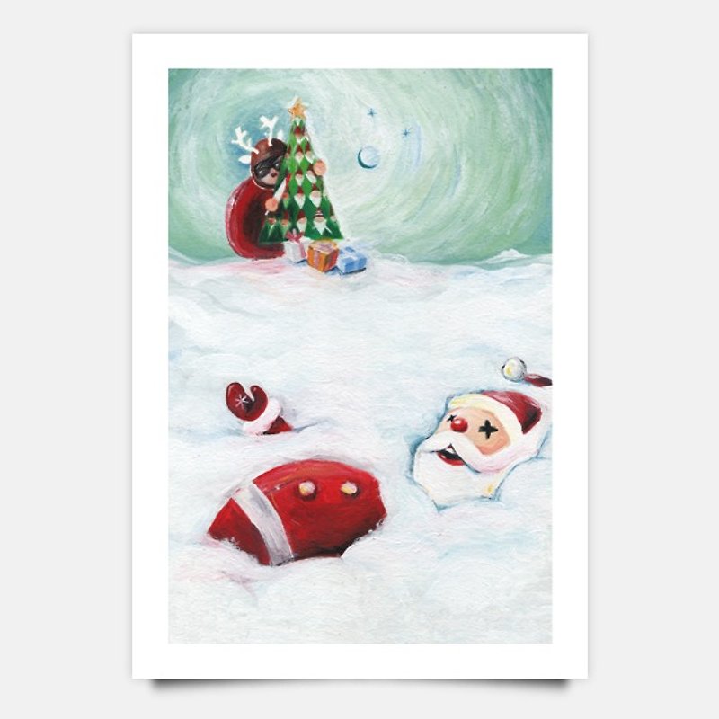 シーン/クリスマスポストカード - カード・はがき - 紙 ブルー
