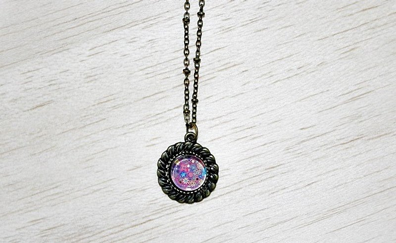 Time Gemstone Necklace <Little Daisy> =>Limited X1 - Necklaces - Other Metals Purple
