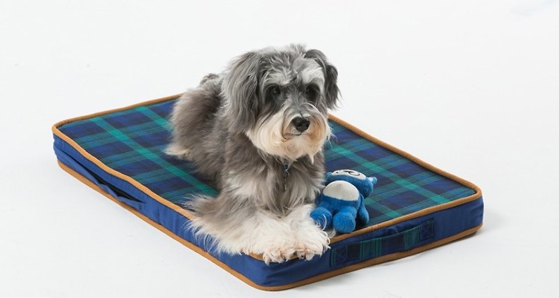《Lifeapp》寵物緩壓睡墊S (藍格紋) W65 x D45 x H5 cm - 寵物床墊/床褥 - 其他材質 藍色