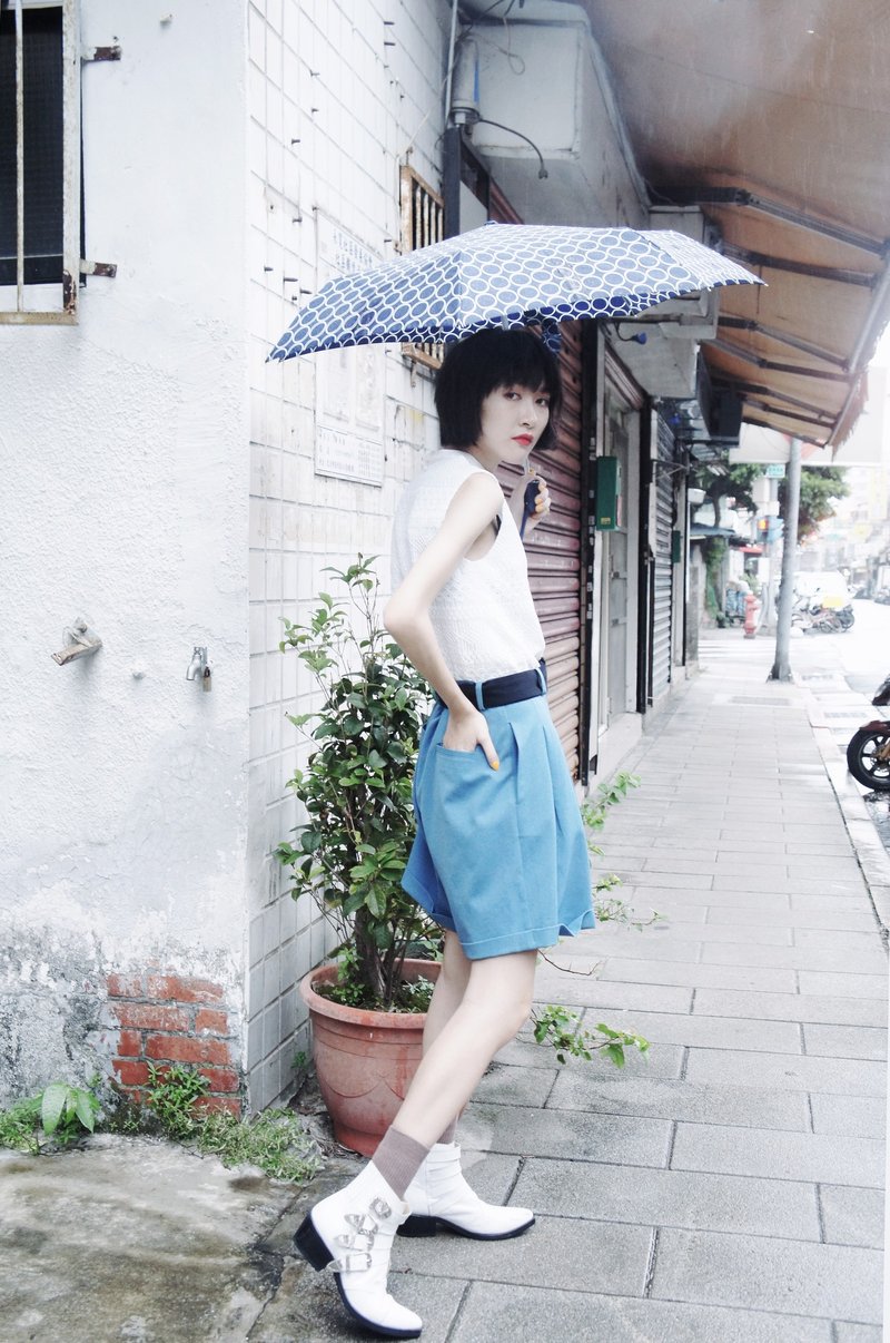 淺藍褲裙 - 女長褲 - 其他材質 藍色