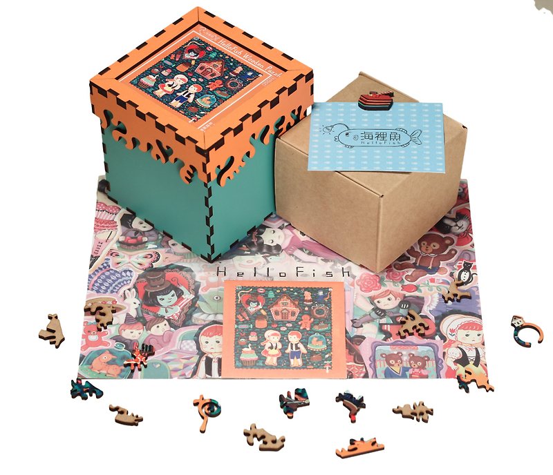 250P wooden puzzle _ candy forest - Wood, Bamboo & Paper - Wood Orange